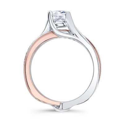 0.75 Carat Moissanite Interlocking Bridal Set
