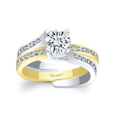 0.75 Carat Moissanite Interlocking Bridal Set