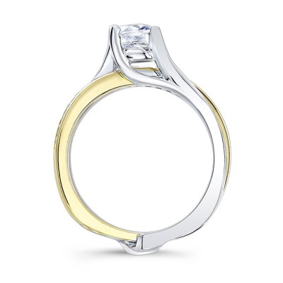 0.75 Carat Moissanite Interlocking Bridal Set