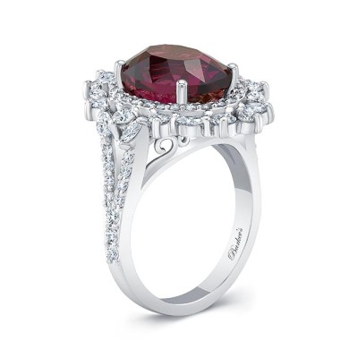 5 Carat Oval Rhodolite Ring
