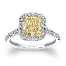 Radiant Cut Yellow Diamond Ring