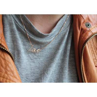 18k Rose Gold Personalized Name Necklace
