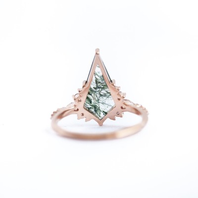 Abigail Kite Moss Agate and Diamond Set
