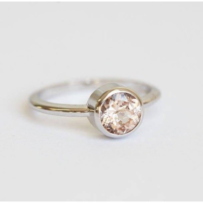 Adele Round Morganite Ring
