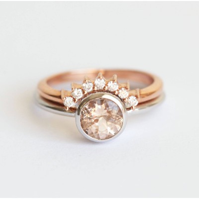 Adele Round Morganite Ring
