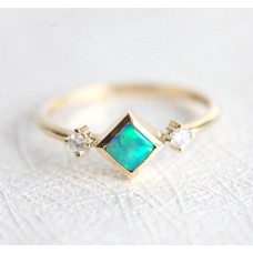 Adora Square Opal Ring