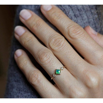 Adora Square Opal Ring
