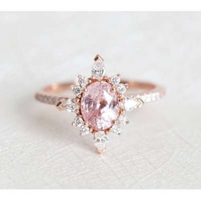 Adriana Oval Sapphire Diamond Ring
