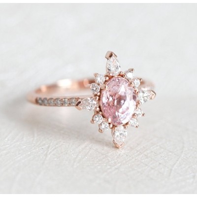Adriana Oval Sapphire Diamond Ring
