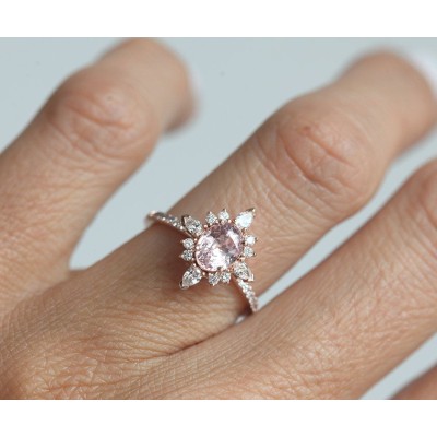 Adriana Oval Sapphire Diamond Ring
