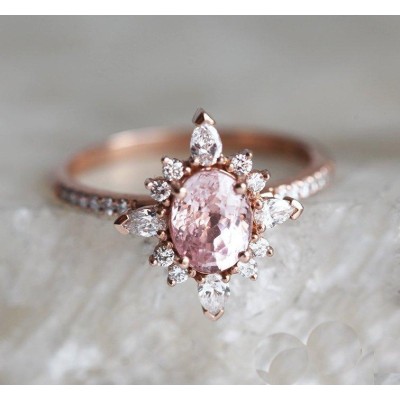 Adriana Oval Sapphire Diamond Ring

