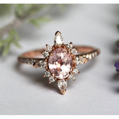 Adriana Oval Sapphire Diamond Ring

