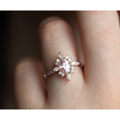 Adriana Oval Sapphire Diamond Ring

