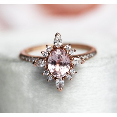 Adriana Oval Sapphire Diamond Ring
