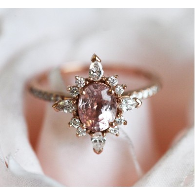 Adriana Oval Sapphire Diamond Ring
