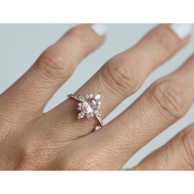 Adriana Oval Sapphire Diamond Ring
