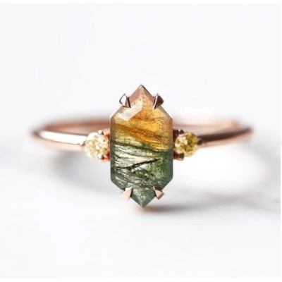 Alana Moss Agate Ring
