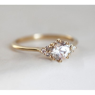 Amy White Sapphire Diamond Ring
