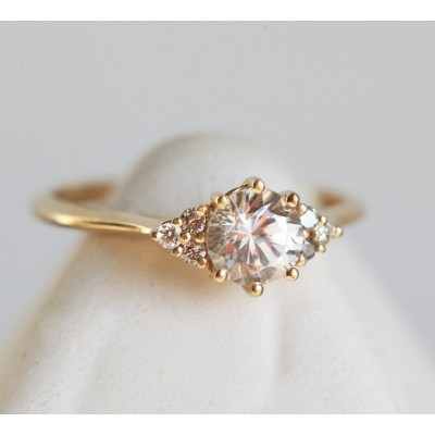 Amy White Sapphire Diamond Ring
