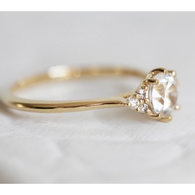 Amy White Sapphire Diamond Ring
