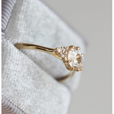 Amy White Sapphire Diamond Ring
