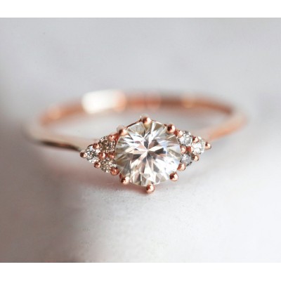 Amy White Sapphire Diamond Ring
