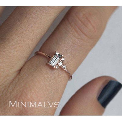Angelique White Sapphire Diamond Ring
