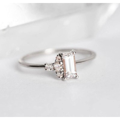 Angelique White Sapphire Diamond Ring
