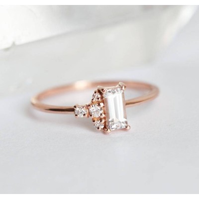Angelique White Sapphire Diamond Ring
