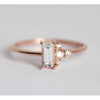 Angelique White Sapphire Diamond Ring
