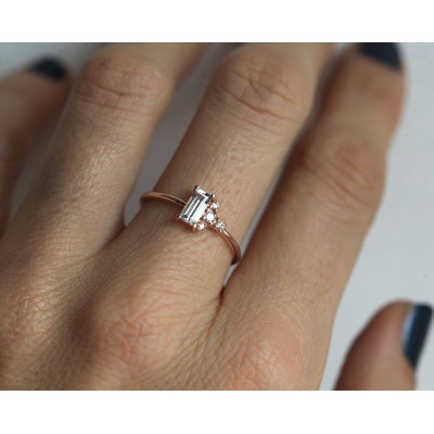 Angelique White Sapphire Diamond Ring
