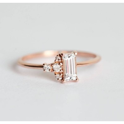 Angelique White Sapphire Diamond Ring
