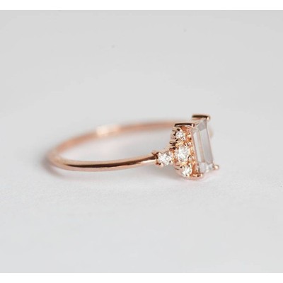Angelique White Sapphire Diamond Ring
