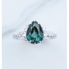 Annalise Teal Sapphire Diamond Ring