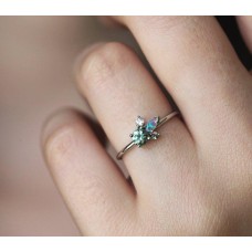 Bailey Green Sapphire Cluster Ring