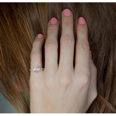 Bay Peach Sapphire Diamond Ring
