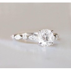 Breezy White Sapphire Diamond Ring