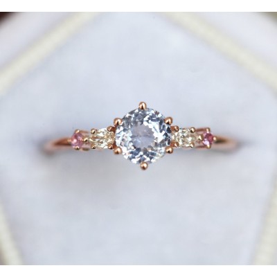 Calliope Lavender Sapphire Diamond Ring
