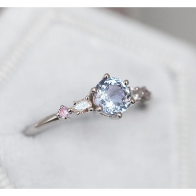 Calliope Lavender Sapphire Diamond Ring
