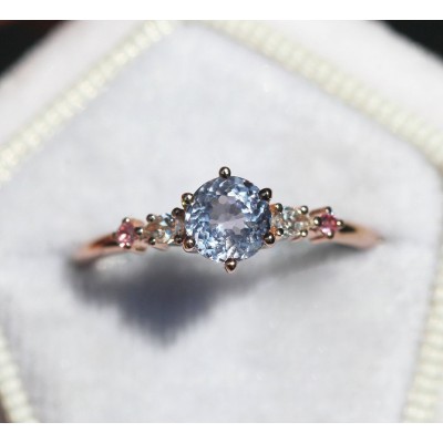 Calliope Lavender Sapphire Diamond Ring
