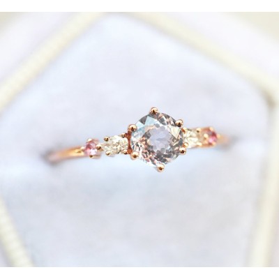 Calliope Lavender Sapphire Diamond Ring
