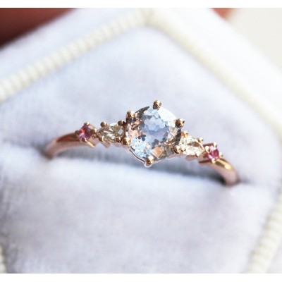 Calliope Lavender Sapphire Diamond Ring
