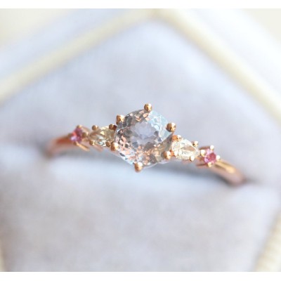 Calliope Lavender Sapphire Diamond Ring
