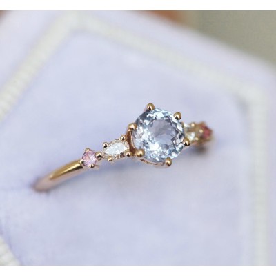 Calliope Lavender Sapphire Diamond Ring
