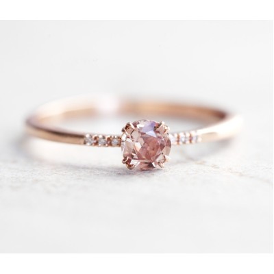 Charlene Champagne Sapphire Diamond Ring
