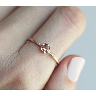 Charlene Champagne Sapphire Diamond Ring
