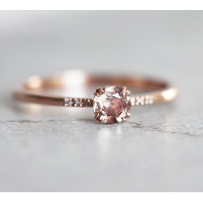 Charlene Champagne Sapphire Diamond Ring
