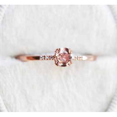Charlene Champagne Sapphire Diamond Ring
