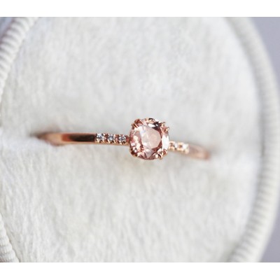 Charlene Champagne Sapphire Diamond Ring
