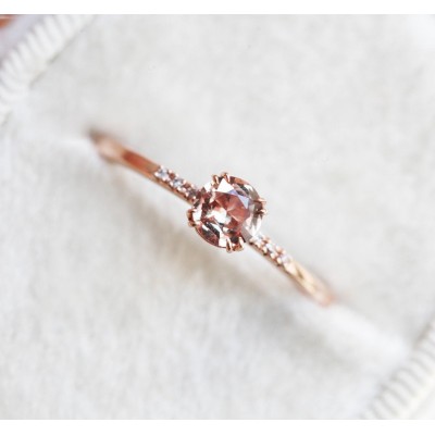 Charlene Champagne Sapphire Diamond Ring
